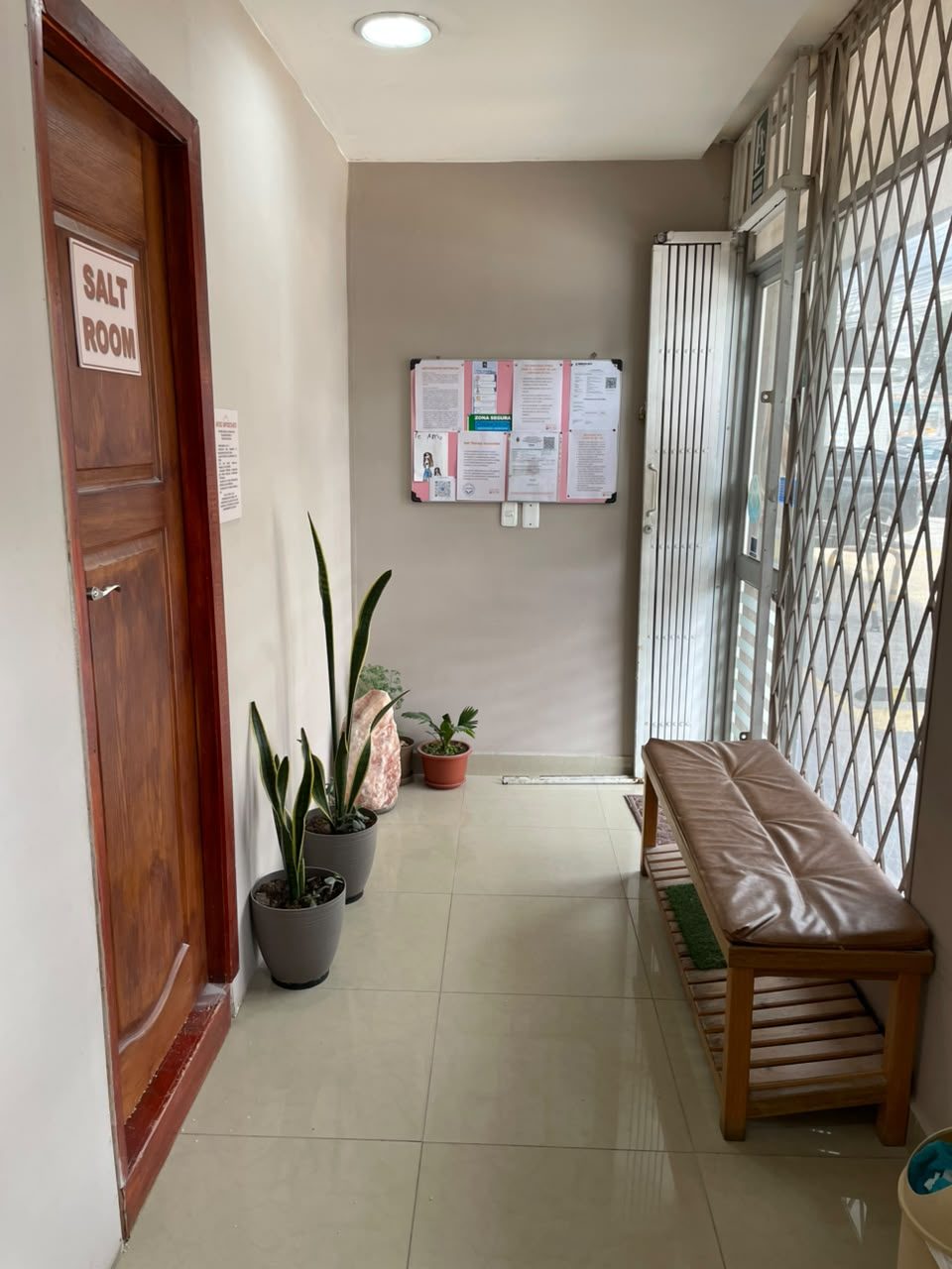 Pasillo de entrada al cuarto de sal